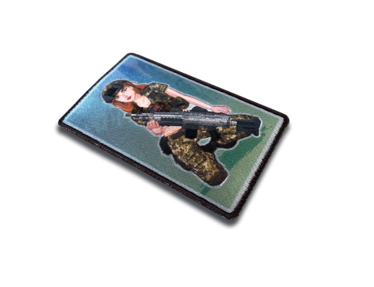 WOVEN PATCH PINUP GIRL ARMY RANGER